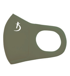 Double Layer Neoprene Mask Without Valve, Green Khaki with Logo