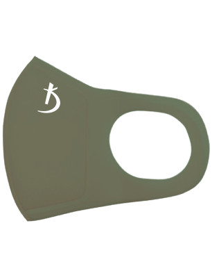 Double Layer Neoprene Mask Without Valve, Green Khaki with Logo