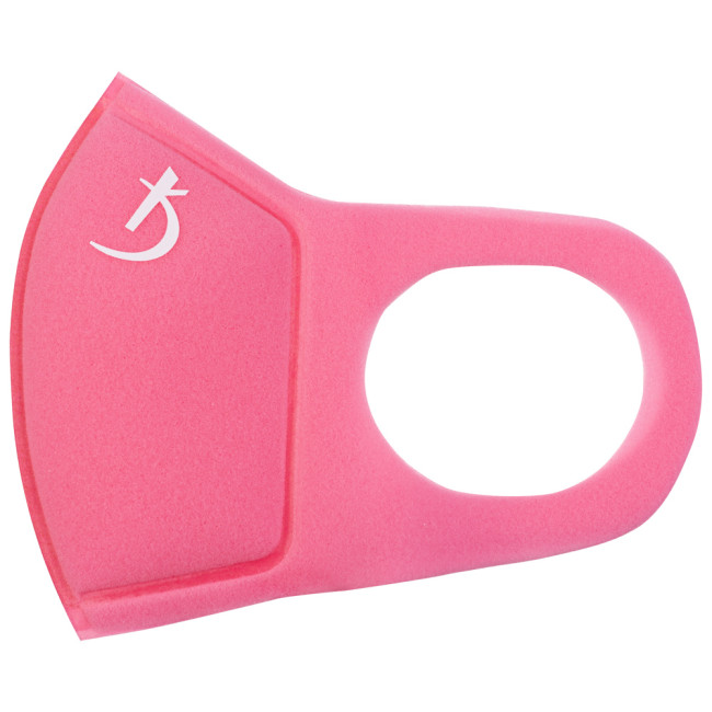 Zweilagige Neopren-Maske ohne Ventil, rosa mit Logo Zweilagige Neopren-Maske ohne Ventil, rosa mit Logo