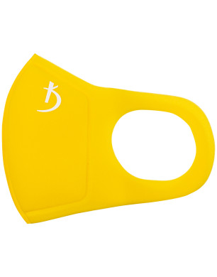 Double Layer Neoprene Mask Without Valve, Yellow with Logo