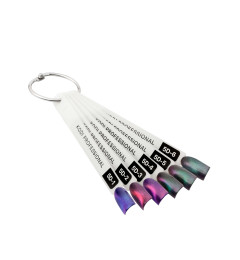 Palette of Gel Polishes "Moonlight 5 D" (Cat's Eye Effect) (6 tips)