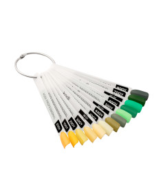 Palette of Gel Polishes Green and Yellow (10 Tips)
