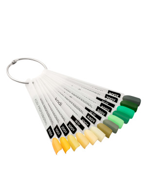 Palette de teintes vernis semi-permanent série Green and Yellow (10 tips)