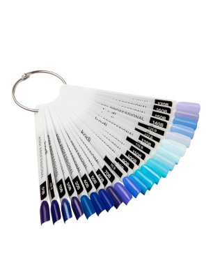 Palette de teintes vernis semi-permanent série Blue (21 tips)