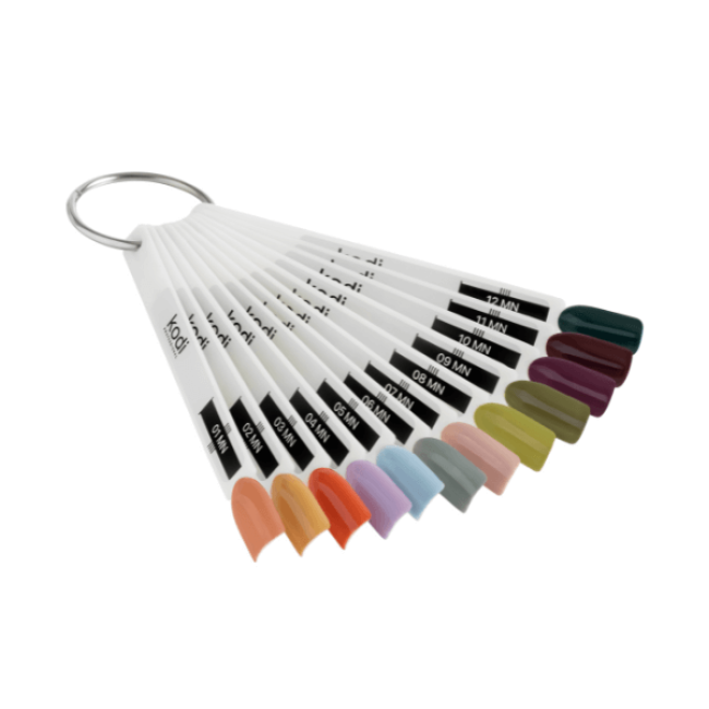 Palette de teintes de la série de vernis semi-permanents "Mouline" (5 tips)