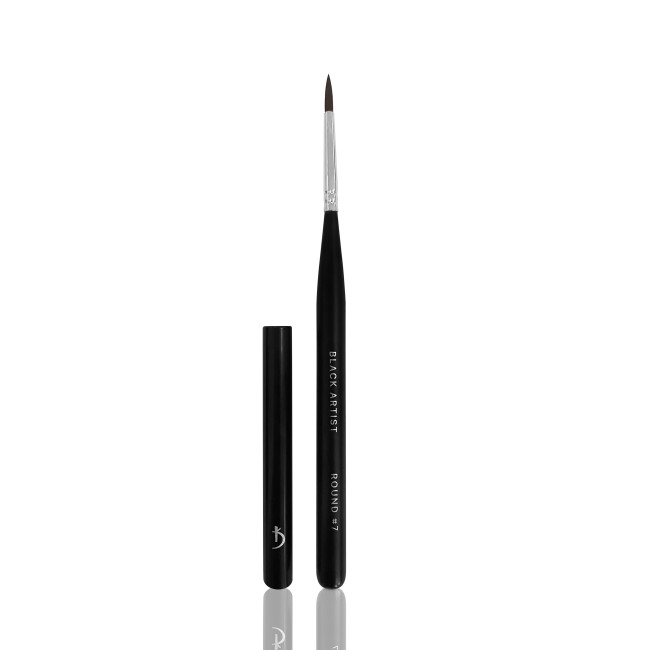 Round brush for gel nail modeling Black Artist No.7 (handle: black, pile: nylon) Round brush for gel nail modeling Black Artist No.7 (handle: black, pile: nylon)