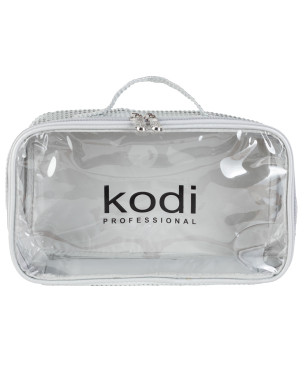 Cosmetic Bag Aquarium with Transparent Top, Color: Silver Honeycomb