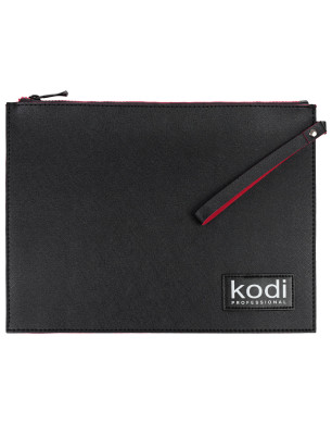 Kodi Professional Black Flat Cosmetic Bag 24х33 cm