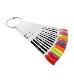 Палитра оттенков цветного базового покрытия Color Rubber Base Neon (13 типс)