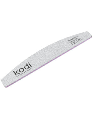 №129 Nail File Crescent 100/150 (Color: Light Gray, Size: 178/28/4)