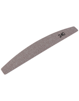 №182 Replaceable File Crescent 240 Grit (Color: Brown, Size 178/28 mm), 25pcs/pack