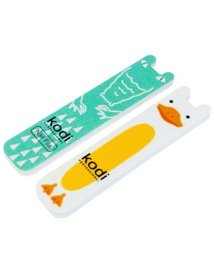 №196 Children's Set for Nails: File 180/220 Crocodile, Polisher 400/300 Duck