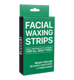 Bandes de cire pour le visage Facial waxing strips (10 bandes double face + 2 lingettes de finition)