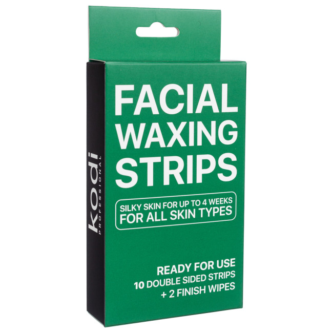 Восковые полоски для лица Facial waxing strips (10 двусторонних полосок+2 финишные салфетки)