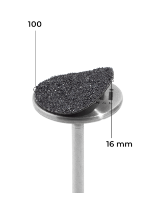 Disc 16 mm (schwarz, 100 Grit, ohne Schaumstoffpolster, 50 Stk.)