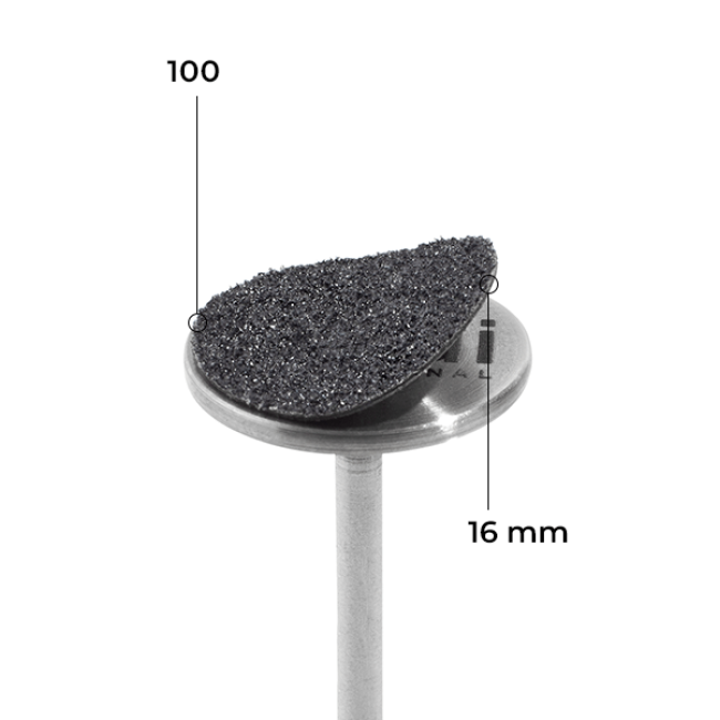 Disc 16 mm (schwarz, 100 Grit, ohne Schaumstoffpolster, 50 Stk.)