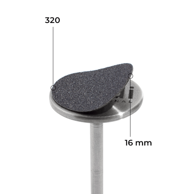 Disque 16 mm (noir, grain 320, sans support mousse, 50 pcs)