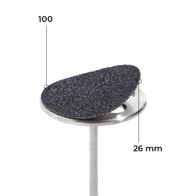 Disc 26 mm (schwarz, 100 Grit, mit Schaumstoffpolster, 50 Stk.)
