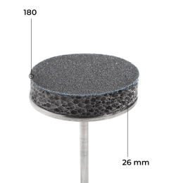 Buff disk 26 mm (black, 180 grit, 50 pcs.)