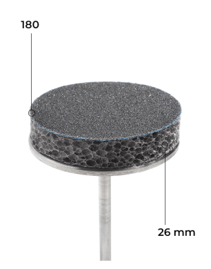Buff-Disc 26 mm (schwarz, 180 Grit, 50 Stk.)