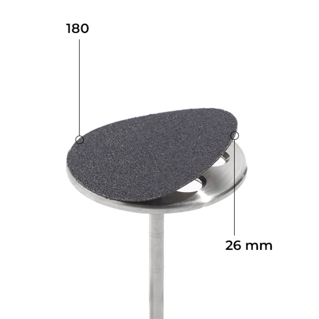 Disque 26 mm (noir, grain 180, sans support mousse, 50 pcs) Disque 26 mm (noir, grain 180, sans support mousse, 50 pcs)