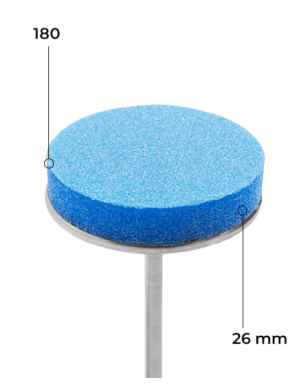 Buff-Disc 26 mm (blau, 180 Grit, 50 Stk.)