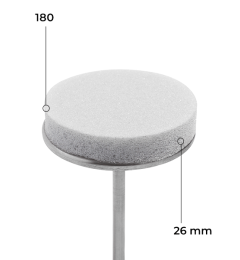 Buff-Disc 26 mm (grau, 180 Grit, 50 Stk.)