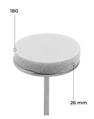 Buff-Disc 26 mm (grau, 180 Grit, 50 Stk.)