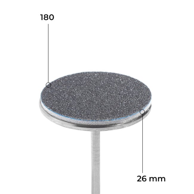 Disc 26 mm (schwarz, 180 Grit, mit Schaumstoffpolster, 50 Stk.)