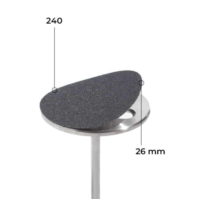 Disque 26 mm (noir, grain 240, sans support mousse, 50 pcs) Disque 26 mm (noir, grain 240, sans support mousse, 50 pcs)