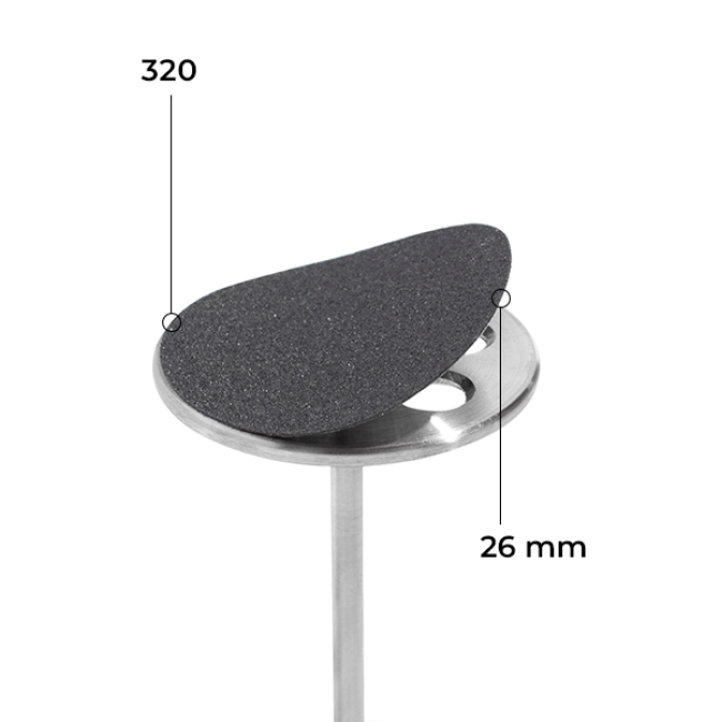 Disque 26 mm (noir, grain 320, sans support mousse, 50 pcs)