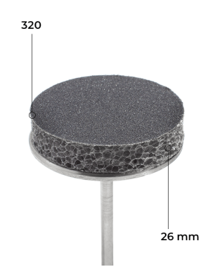 Buff-Disc 26 mm (schwarz, 320 Grit, 50 Stk.)