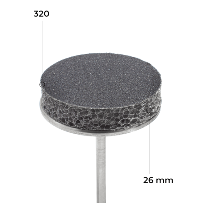 Disque buffer 26 mm (noir, grain 320, 50 pcs)
