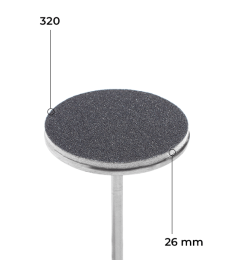 Disc 26 mm (schwarz, 320 Grit, mit Schaumstoffpolster, 50 Stk.)