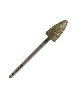 Diamond drill bit, 10.0 mm diameter, shape: rounded cone, hard abrasive, part length 15 mm, D_708cK