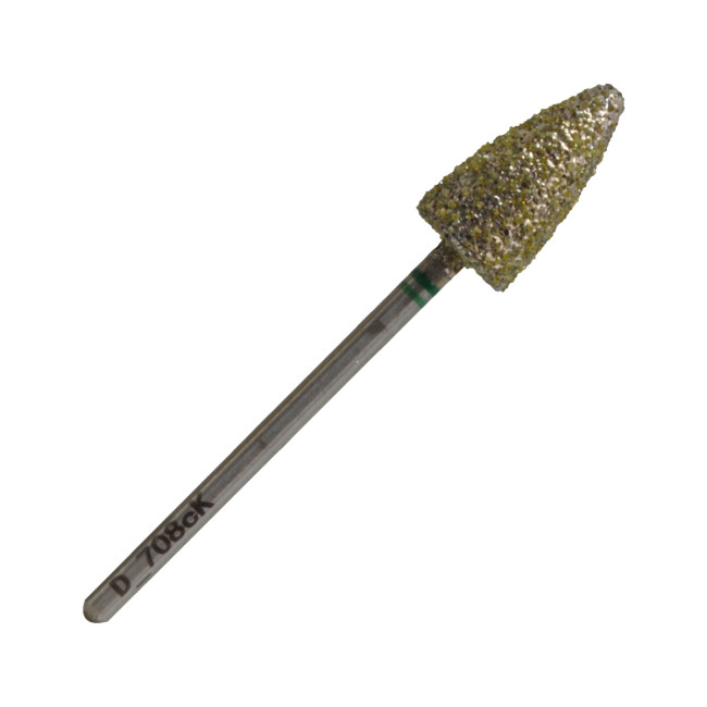 Diamond drill bit, 10.0 mm diameter, shape: rounded cone, hard abrasive, part length 15 mm, D_708cK Diamond drill bit, 10.0 mm diameter, shape: rounded cone, hard abrasive, part length 15 mm, D_708cK