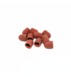 Set of pedicure caps rounded cylinder, 150 grit, medium abrasive, diameter 10.0 mm (10pcs/up), Kp100mK