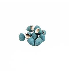 Set of pedicure caps, shape: pointed cylinder, 150 grit, medium abrasive, diameter 10.0 mm (10pcs/up), Kp10tmK