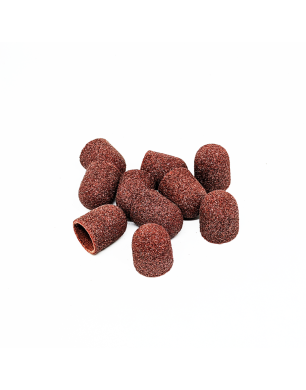 Kit de capuchons abrasifs pour pédicure, cylindre arrondi, grain 80, grain gros, diamètre 13,0 mm (10 pcs/paquet), Kp130cK
