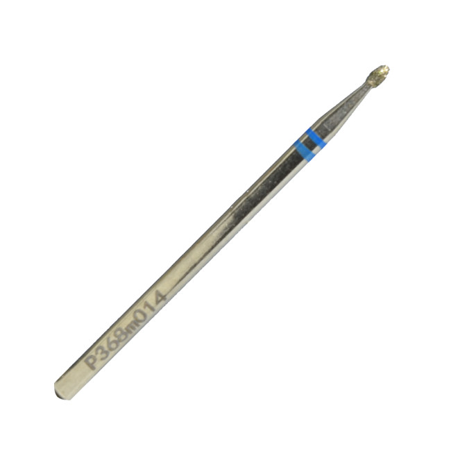 Diamond drill bit, 1.4 mm diameter, shape: drop, medium abrasive, length of the working part 3 mm, P368m014 Diamond drill bit, 1.4 mm diameter, shape: drop, medium abrasive, length of the working part 3 mm, P368m014