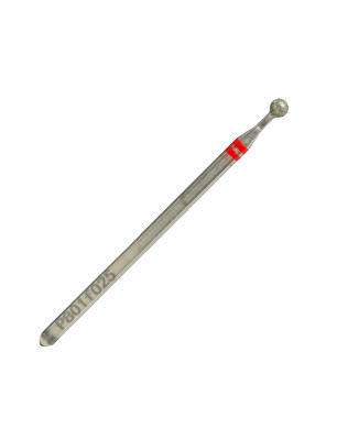 Diamantfräser Kugel, feine Körnung, Durchmesser 2,5 mm, Arbeitslänge 2,5 mm, P801f025