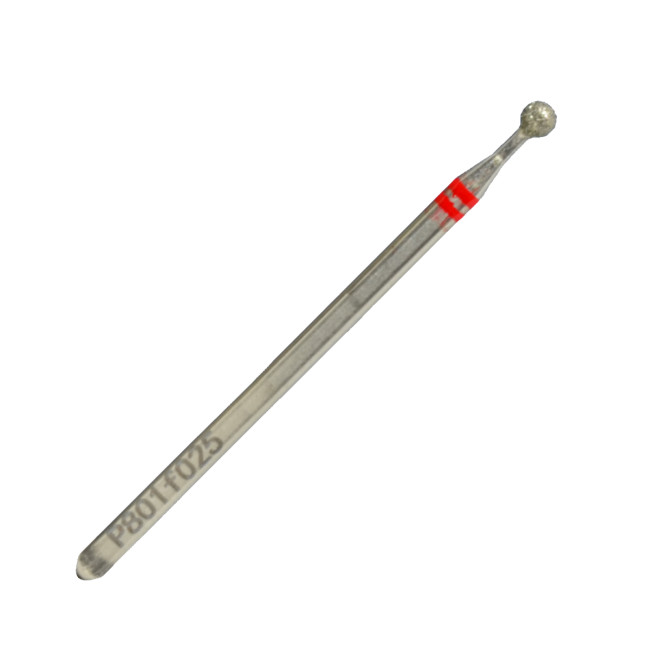 Diamantfräser Kugel, feine Körnung, Durchmesser 2,5 mm, Arbeitslänge 2,5 mm, P801f025 Diamantfräser Kugel, feine Körnung, Durchmesser 2,5 mm, Arbeitslänge 2,5 mm, P801f025