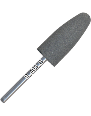 Polissoir en silicone conique arrondi, grain moyen, diamètre 10,0 mm, longueur utile 24,0 mm, S_403_K