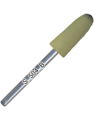 Polissoir en silicone conique arrondi, grain fin, diamètre 6,5 mm, longueur utile 17,0 mm, S_504_K