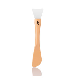Double-sided plastic brush for applying masks with a silicone tip (color: naturel)