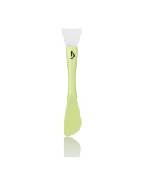 Double-sided plastic brush for applying masks with a silicone tip (color: green)
