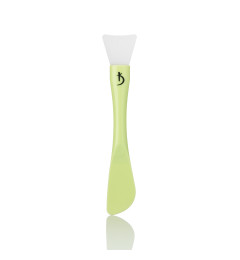Double-sided plastic brush for applying masks with a silicone tip (color: green)