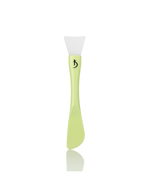 Double-sided plastic brush for applying masks with a silicone tip (color: green)