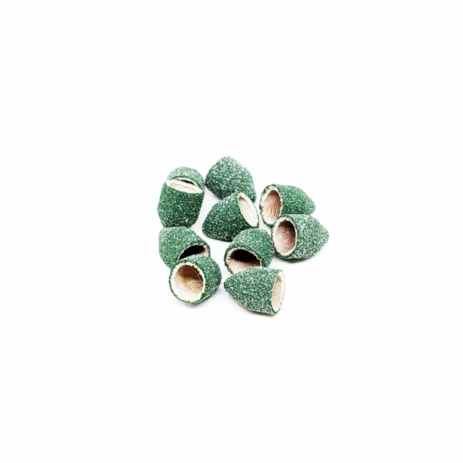 Set Schleifkappen für Pediküre, spitzer Zylinder, 60 Körnung, sehr grobe Körnung, Durchmesser 10,0 mm (10 Stk./Pack.), Kp10tsK