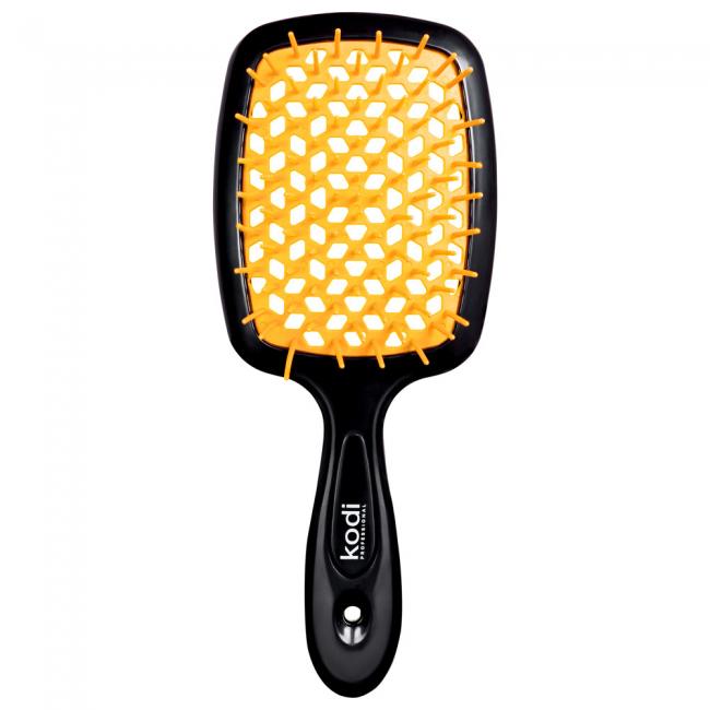  Soft Touch Hairbrush Black/Orange